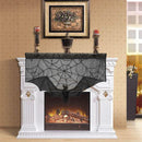 Bat Curtain Halloween Lace Curtain Halloween Door Decoration Black Curtain Home Decor