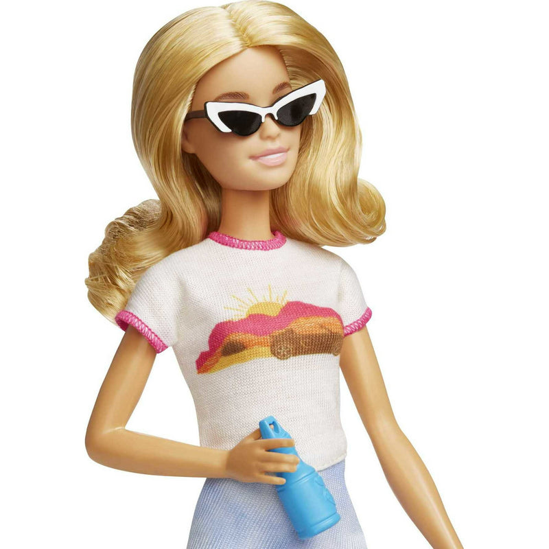 Barbie Malibu Doll & 10+ Accessories, Travel Set Blonde Fashion Doll