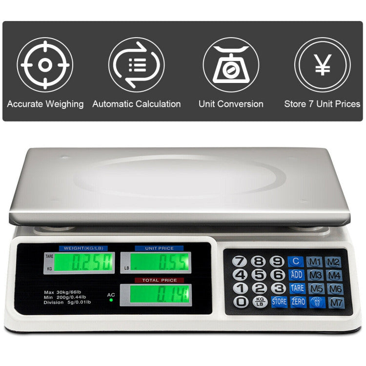 66 lbs Digital Weight Food Count Scale