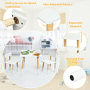 Kids Wooden Table and 2 Chairs Set