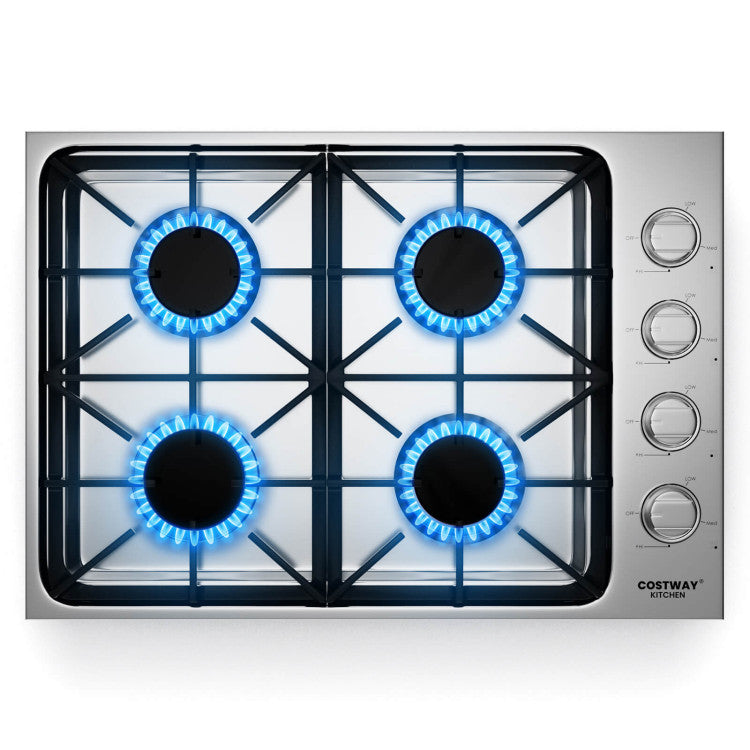 30/36 Inch Gas Cooktop with 4/6 Powerful Burners and ABS Knobs