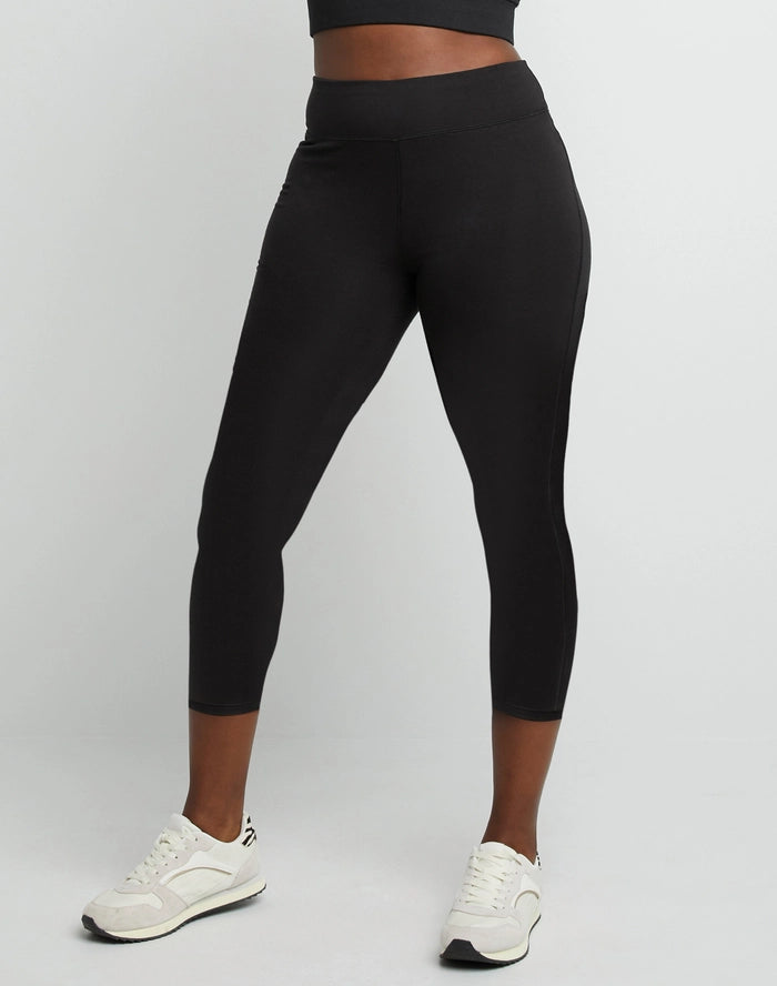Hanes Women's Capri Leggings, Stretch Cotton-Spandex Jersey, 19.5"