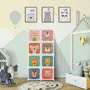 8 Cube Kids Wardrobe Closet with Hanging Section and Doors