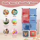 8 Cube Kids Wardrobe Closet with Hanging Section and Doors