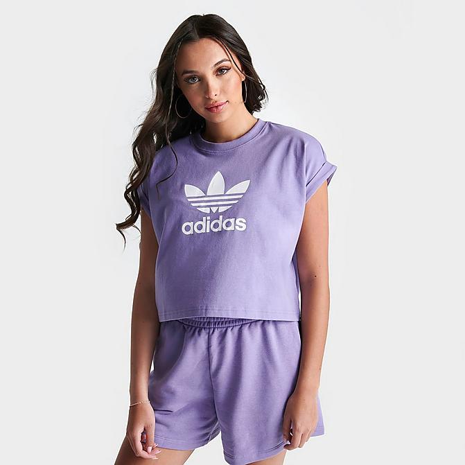 WOMEN'S ADIDAS ORIGINALS ADICOLOR CLASSICS CROPPED TREFOIL T-SHIRT