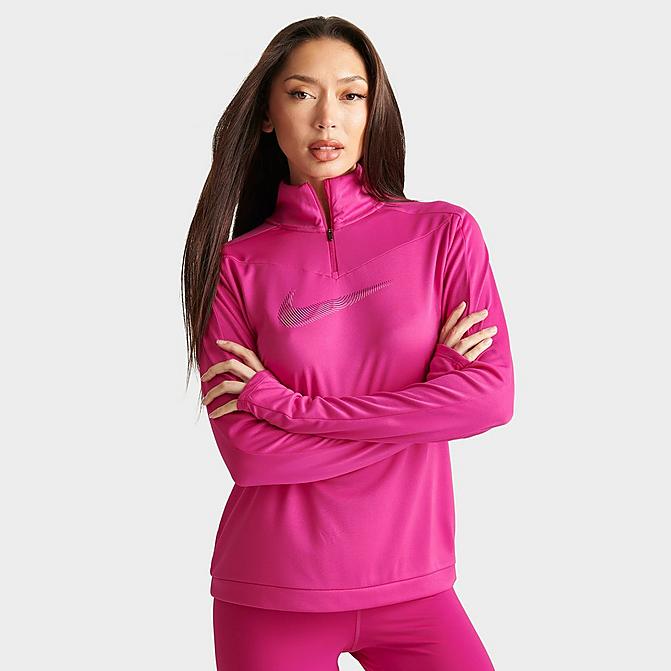 WOMEN'S NIKE DRI-FIT SWOOSH QUARTER-ZIP RUNNING TOP