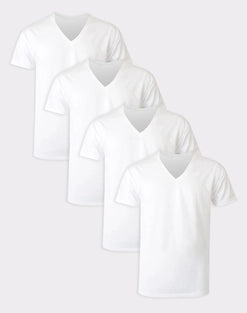 Hanes Ultimate Big Men’s V-Neck T-Shirt Pack, 4-Pack, (Big & Tall Sizes)