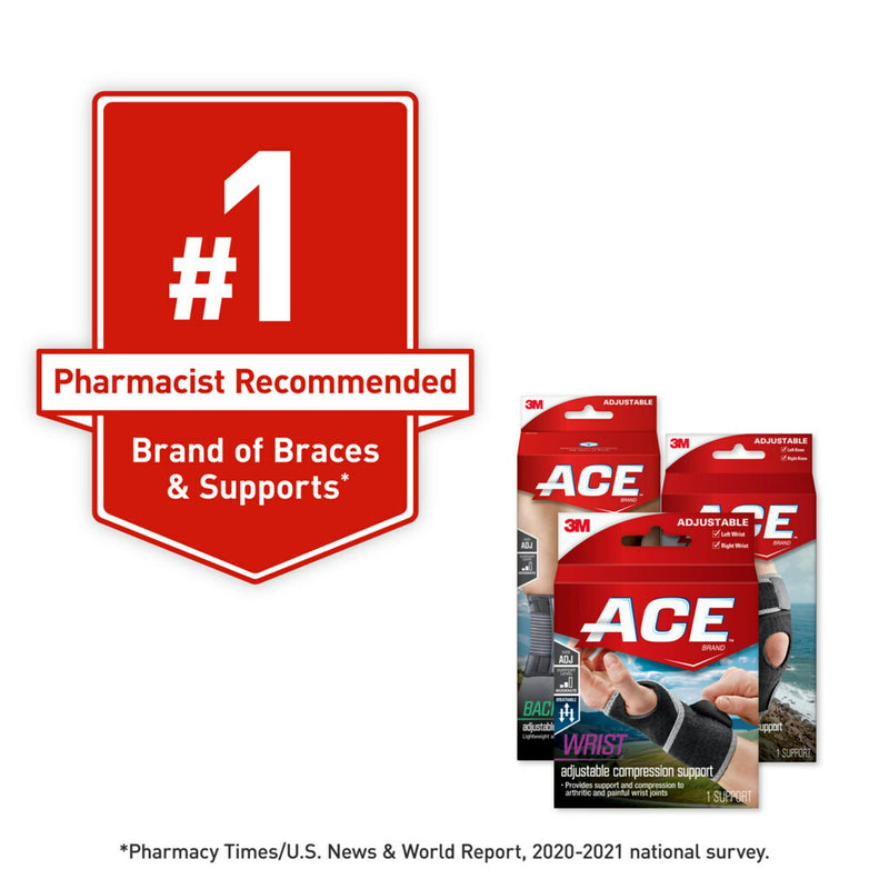 ACE Brand Compression Ankle Brace, Size Small/Medium