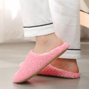 Chiccall Winter Warm Slippers, Comfy Rhombus Pattern Faux Fur House Shoes