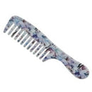 Tayshia by Conair Plastic Wide Tooth Hair Comb and Tail Comb, Blue Floral and Teal, 2 Ct