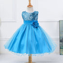 Bullpiano Kids Girls Formal Dresses Flower Girl Sequin Tulle Party Prom Ball Gown Dress 1-10T