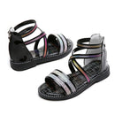 TAIAOJING Girls Sandals Glitter Sandals With Zipper Strappy Sandals Toddler Non-Slip Shoe