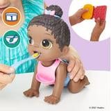 Baby Alive: Lil Snacks 9.5-Inch Doll Black Hair, Brown Eyes Kids Toy for Boys and Girls