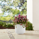Better Homes & Gardens 16"W x 16"L x 15.8"H Ellan White Resin Plant Pot Planter