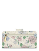 Time and Tru Women's Alexandra Slim Tab Vinyl Wallet, Floral Print