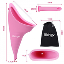 Richgv Female Urination Device, Silicone Female Urinal Women Funnel,Urinal for Camping, Pink