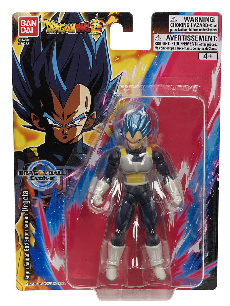 Bandai Namco - Dragon Ball Super - Super Saiyan Blue Vegeta, Dragon Ball Evolve 5" Action Figure