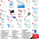 CureIT 154-Pc First Aid Kit Waterproof Emergency Survival Kit with Shoulder Straps