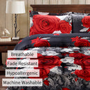 Bednlinens 3 Piece 3D Promise Romantic Moment Print Woman Girl Comforter Set Queen Size