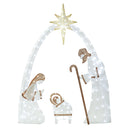 VEIKOUS 5ft Lighted Nativity Scene Christmas Decor Outdoor w/ 150 LED Lights,