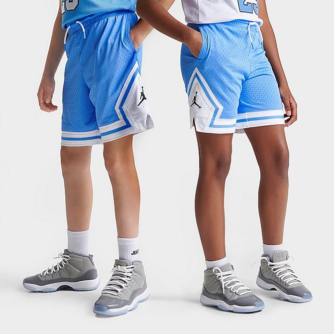 Jordan Kids' Dri-FIT Diamond Mesh Basketball Shorts in Blue/University Blue