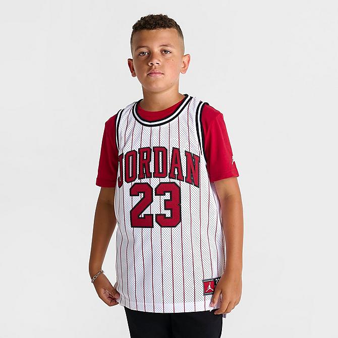 Jordan Kids' 23 Printed Jersey Shirt in Red/White/White