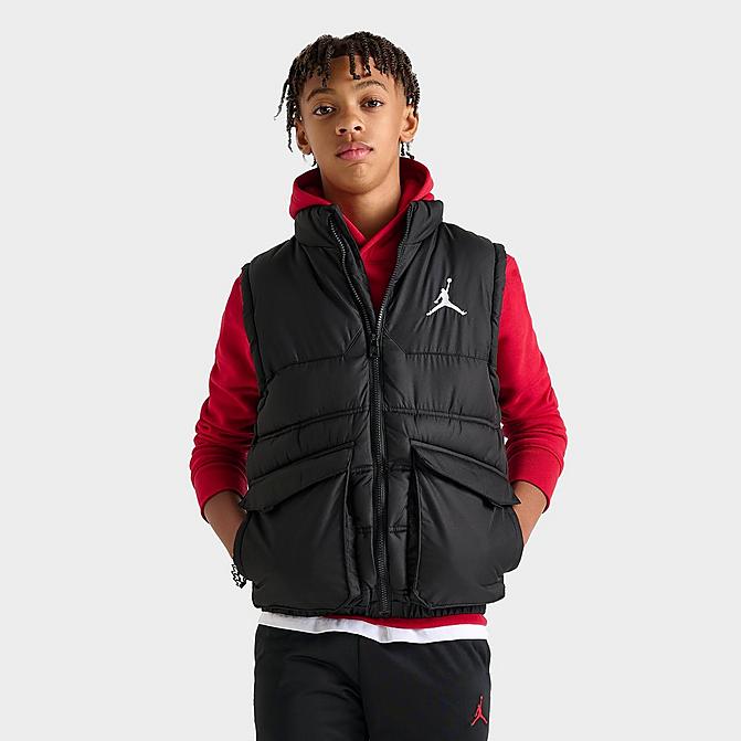 Jordan Kids' Jordan Puffer Vest in Black/Black