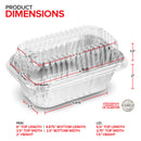 Stock Your Home Disposable Aluminum Mini Loaf Pans with Lids, 1 lb (50 Pack)