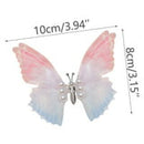 SDJMa Flying Butterfly Hairpin, Butterfly Rhinestone Hair Clips Elegant Metal Side Clip