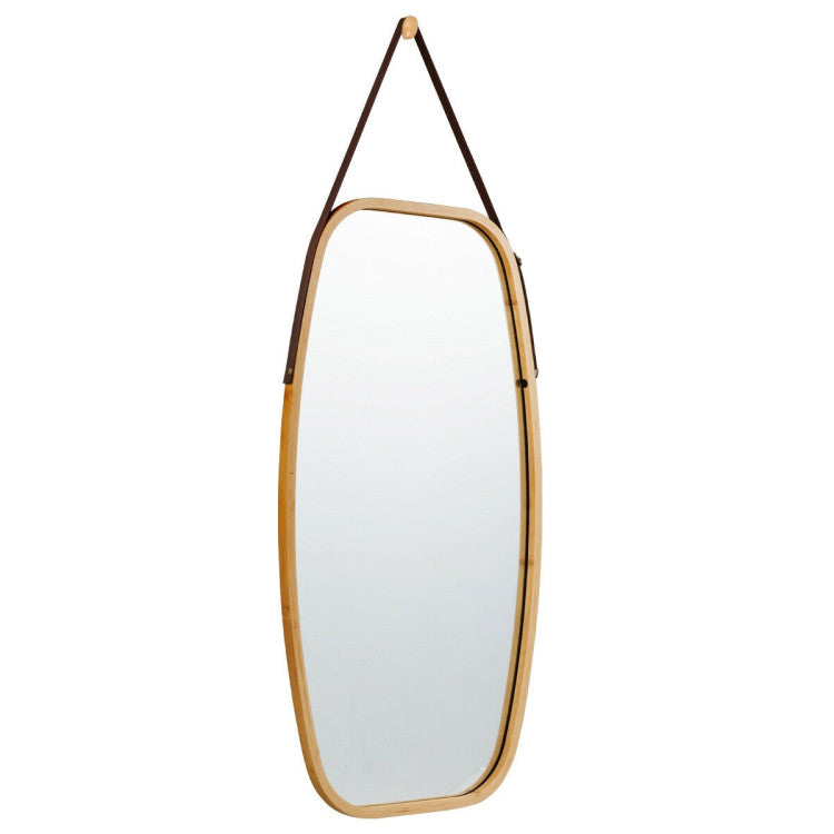 30 Inch Modern Rectangle Wall Hanging Framed Mirror