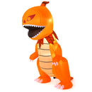 8 Feet Halloween Inflatable Pumpkin Head Dinosaur with LED Lights and 4 Stakes