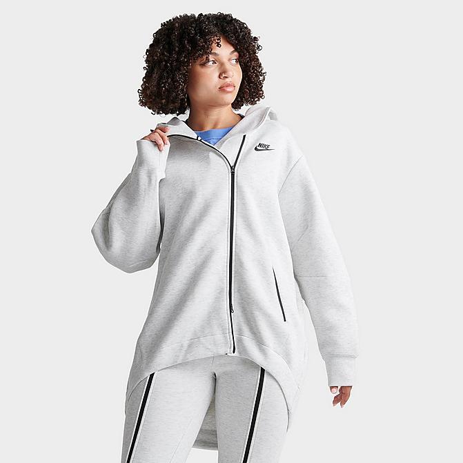 WOMEN'S NIKE SPORTSWEAR TECH FLEECE OVERSIZED CAPE FULL-ZIP HOODIE