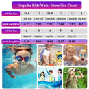 Stepedia Kids Water Shoes Boys Girls Quick Dry Non-Slip Barefoot Aqua Shoes for Walking Beach Swim, Black