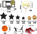 Basketball Cake Topper, 19pcs Basketball Cake Toppers With Sneakers Cake decorations