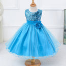Bullpiano Kids Girls Formal Dresses Flower Girl Sequin Tulle Party Prom Ball Gown Dress 1-10T