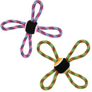 11" 4-Way Rope Dog Pull with Tennis Ball Center