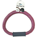 9.5" Jumbo Round Rope Pet Pull Toy with Plastic Handle