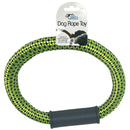 9.5" Jumbo Round Rope Pet Pull Toy with Plastic Handle
