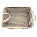 Winifred and Lily 16"x12" Khaki Two Tone Pet Storage Bin with White Bone Embroidery