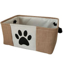Winifred and Lily 16"x12" Ivory Linen Rectangular Pet Storage Bin