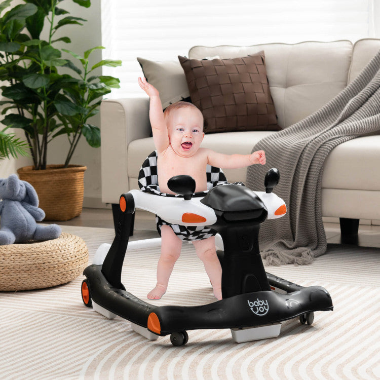 2-in-1 Foldable Activity Push Walker with Adjustable Height