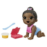 Baby Alive: Lil Snacks 9.5-Inch Doll Black Hair, Brown Eyes Kids Toy for Boys and Girls