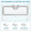 Vertical Lifting Baby Bedrail Guard with Double Safety Child Lock - Large