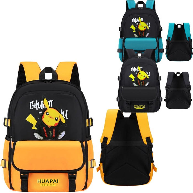 Backpack PikachuCute Student Schoolbag Cartoon Travel Bag for Boys and Girls School Gifts