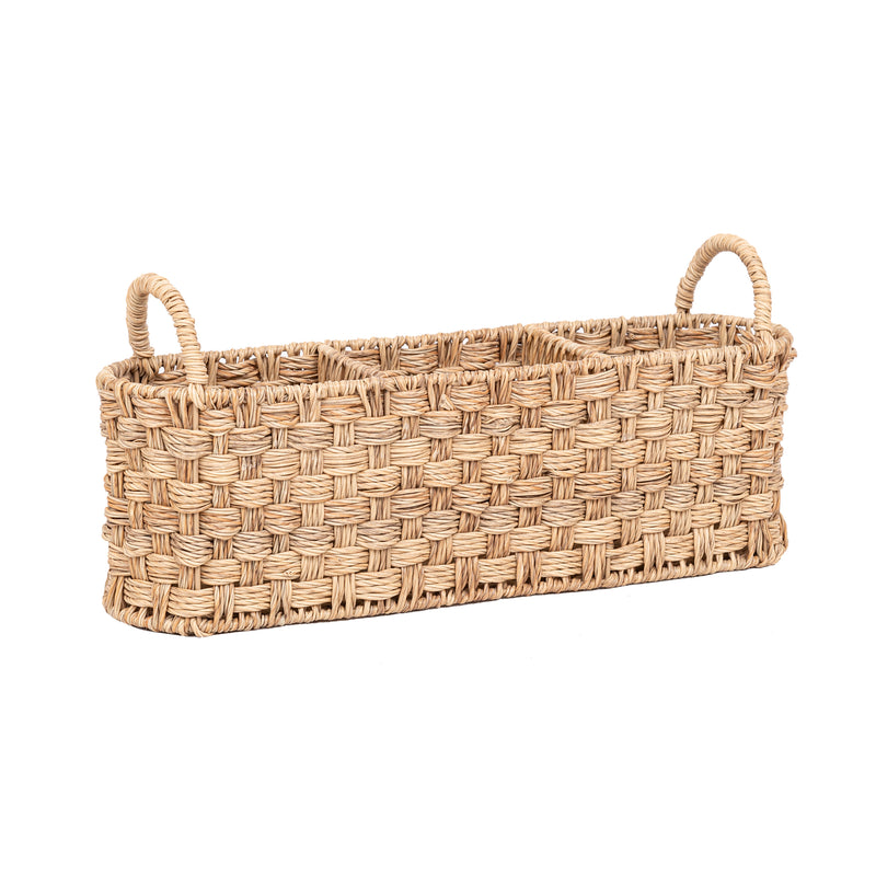 Better Homes & Gardens- Beige Oval Rattan Caddy