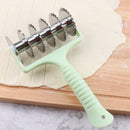 Biplut Rolling Dough Cutter Reusable Easy Use Stainless Steel Pie Noodle Bread Slicer for Kitchen