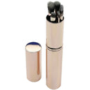5 Pack Cosmetic Brush Set with Metal Storage Carrying Tube