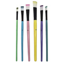 6 Piece Flat Head Art Paint Brush Set