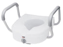 Carex EZ Lock Raised Toilet Seat with Handles, Adjustable Removable Arms, Adds 5", 300 lb Capacity