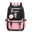 Cartoon Schoolbag Kuromi Large Capacity Leisure Backpack Waterproof Shoulder Bag 6-12 Years Old